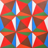 Large Doris Leeper Geometric Painting, 71H - Sold for $5,120 on 12-03-2022 (Lot 670).jpg